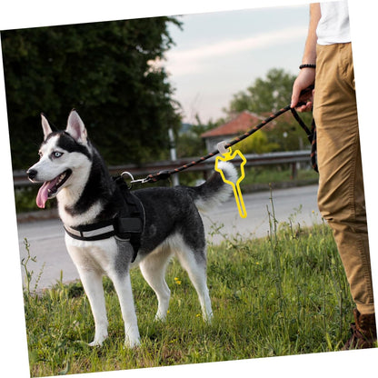 2Pcs Hands-Free Dog Poop Bag Holder Clip Leash Waste Carrier for Walking Running Bicycle Sturdy Waste Bag Dispenser for Pets Yellow