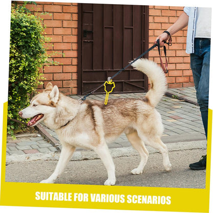 2Pcs Hands-Free Dog Poop Bag Holder Clip Leash Waste Carrier for Walking Running Bicycle Sturdy Waste Bag Dispenser for Pets Yellow