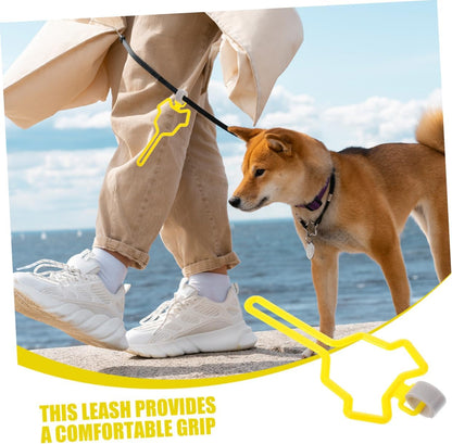 2Pcs Hands-Free Dog Poop Bag Holder Clip Leash Waste Carrier for Walking Running Bicycle Sturdy Waste Bag Dispenser for Pets Yellow