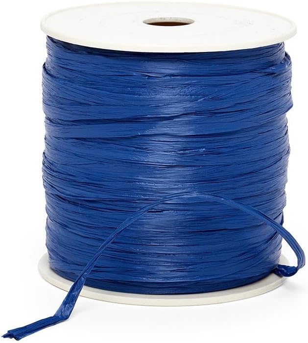 Royal Blue Matte Raffia Ribbon 1/4" X 100 Yards