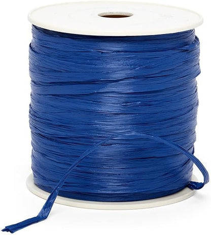 Royal Blue Matte Raffia Ribbon 1/4" X 100 Yards