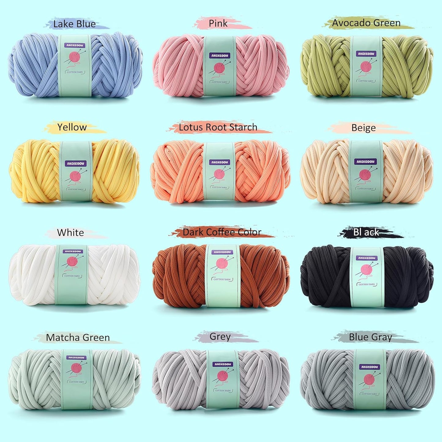 Chunky Yarn for Hand Knitting & Crocheting, Thick Big Twist Tubular Yarn for Making Blankets, Bags, Baskets, Pillows & Pet Nests - 0.55lb/250g (Yellow)