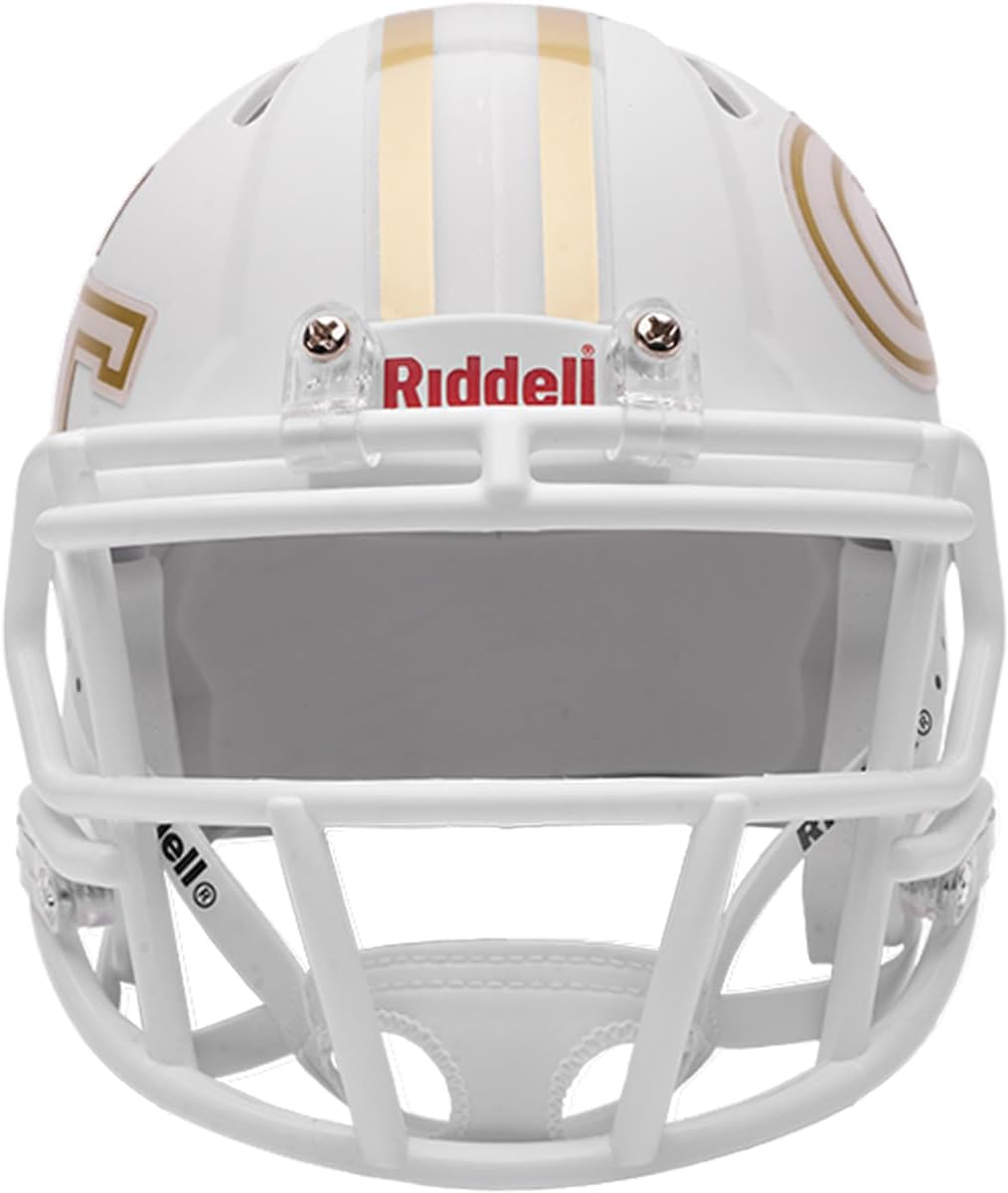 Georgia Tech Yellow Jackets Flat White Speed Mini Football Helmet - New in Riddell Box