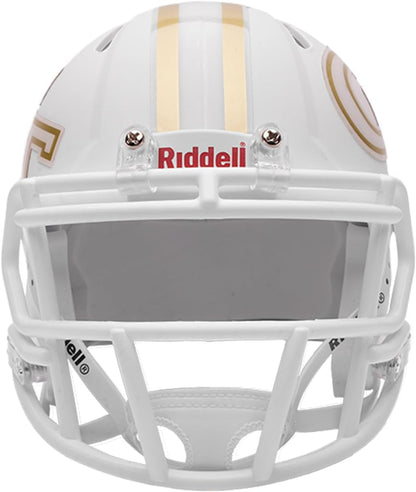 Georgia Tech Yellow Jackets Flat White Speed Mini Football Helmet - New in Riddell Box