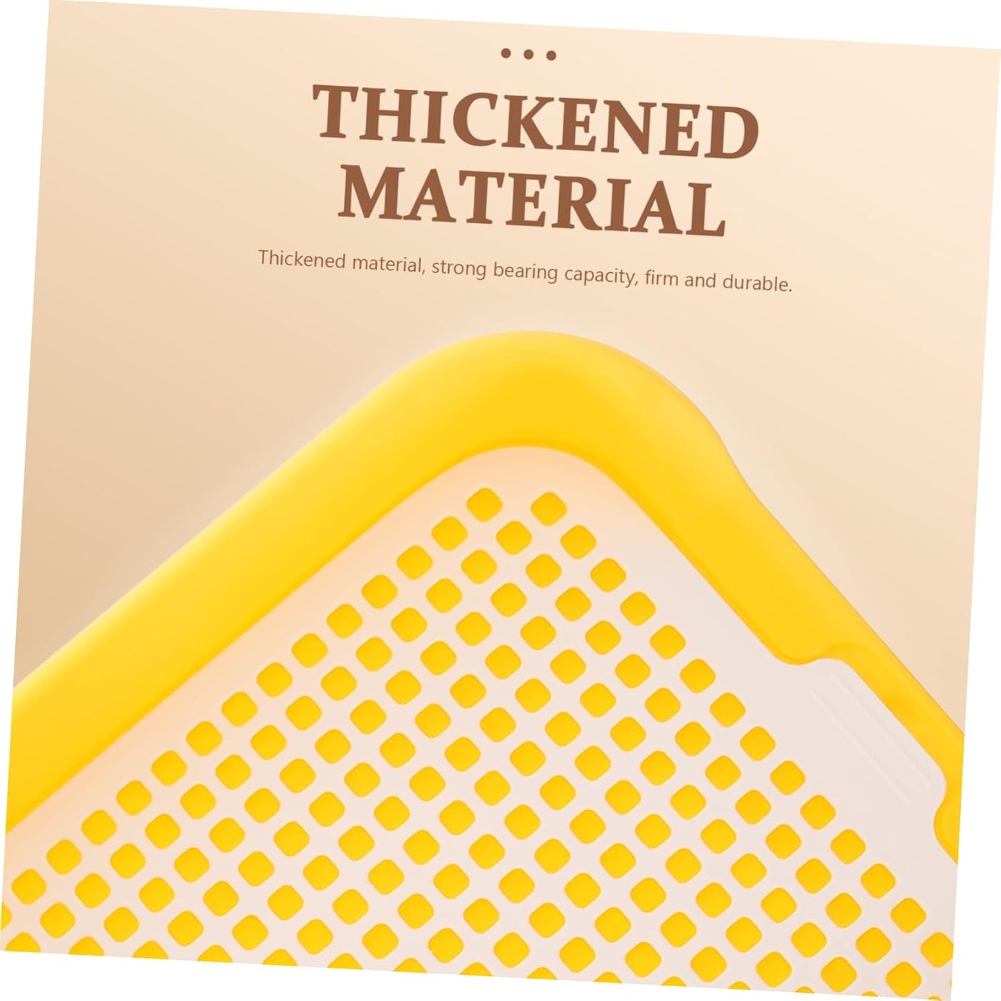 Dog Indoor Potty with Mesh Design Ergonomic Dog Toilet for Puppy Training Easy to pet Litter Box Yellow Plastic Potty Tray
