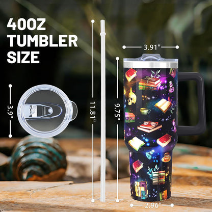 40oz Lemon Tumbler with Handle Cup, Lemon Gifts for Women | Cute Yellow Lemon Stainless Steel Leak-proof Cup Water Bottle Tumbler, Lemon Gifts for Women Birthday Christmas Mothers Day