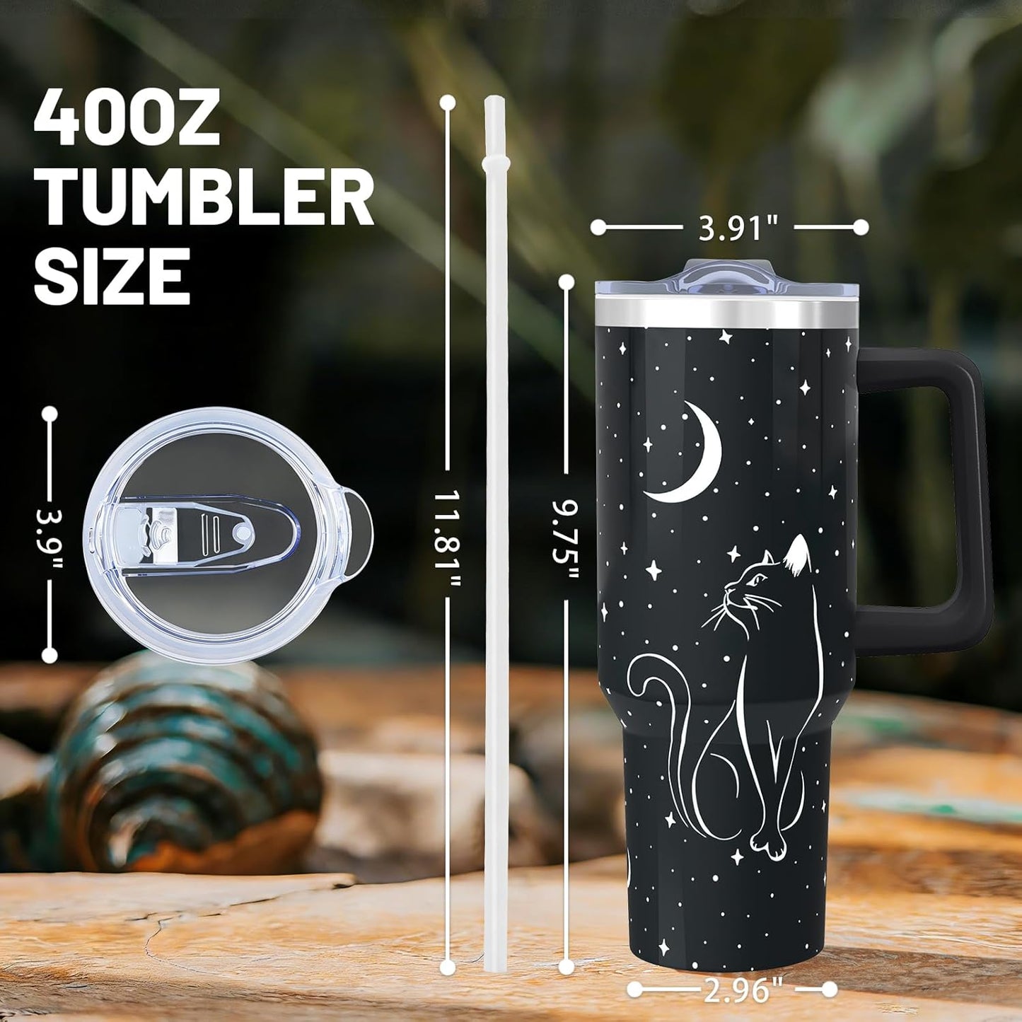 40oz Lemon Tumbler with Handle Cup, Lemon Gifts for Women | Cute Yellow Lemon Stainless Steel Leak-proof Cup Water Bottle Tumbler, Lemon Gifts for Women Birthday Christmas Mothers Day