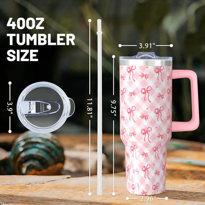 40oz Lemon Tumbler with Handle Cup, Lemon Gifts for Women | Cute Yellow Lemon Stainless Steel Leak-proof Cup Water Bottle Tumbler, Lemon Gifts for Women Birthday Christmas Mothers Day