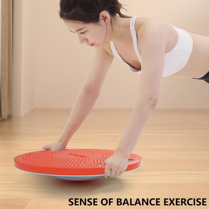 Upgraded Wobble Balance Board, 16.34”TPE Non-Slip Stability Board, Portable Exercise Balance Trainer with Handle for Home Gym, Standing Desk, Core Training & Physical Therapy for Adults Kids