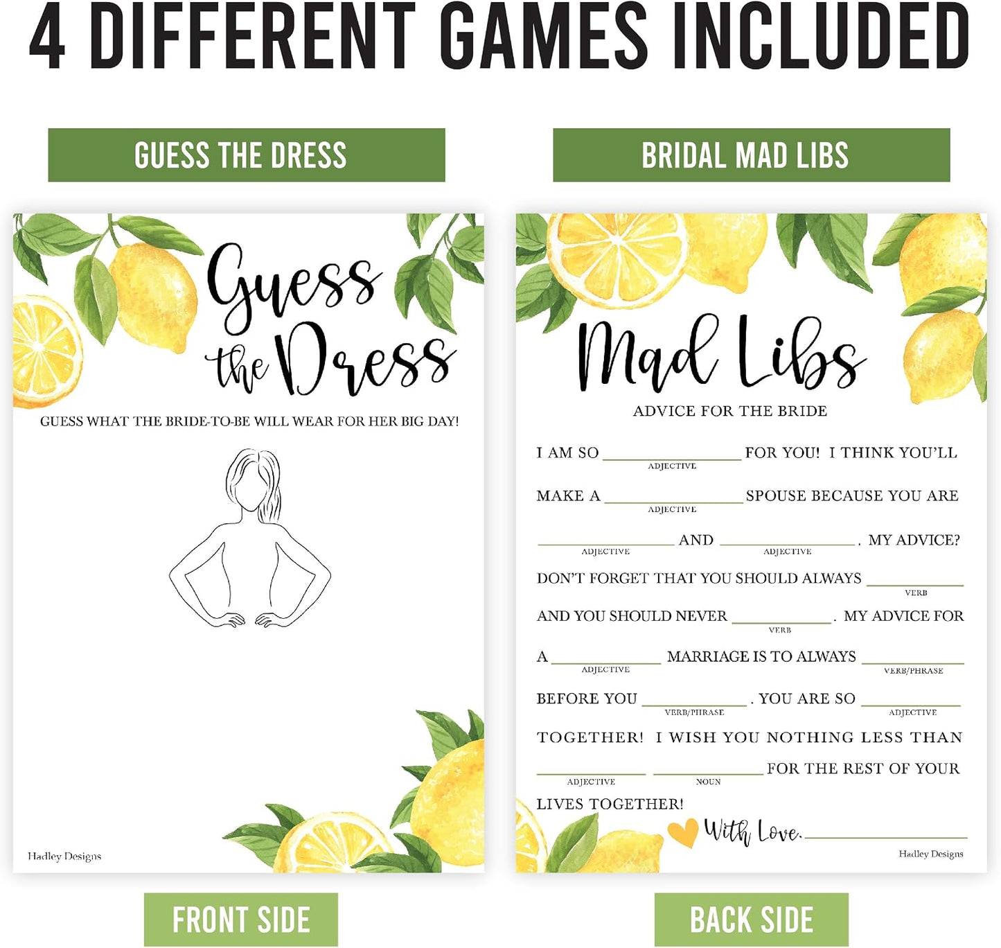 Bridal Shower Games 20 Guests, Lemon Couples Wedding Shower Games, Fun and Hilarious Game for Showers, Wedding, Engagement Party Activities