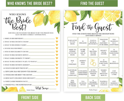Bridal Shower Games 20 Guests, Lemon Couples Wedding Shower Games, Fun and Hilarious Game for Showers, Wedding, Engagement Party Activities