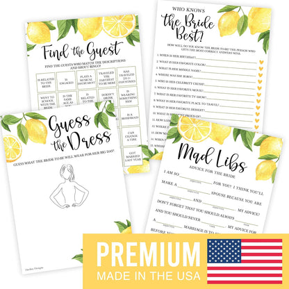 Bridal Shower Games 20 Guests, Lemon Couples Wedding Shower Games, Fun and Hilarious Game for Showers, Wedding, Engagement Party Activities