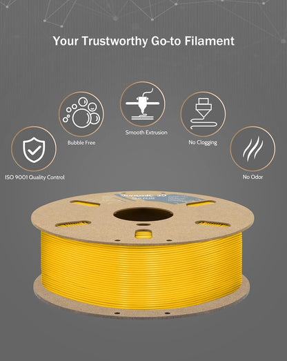 PLA+ Printer Filament 1.75mm PLA Plus Neatly Yellow | PLA Pro Tougher and Stronger, Dimensional Accuracy Probability +/- 0.02mm