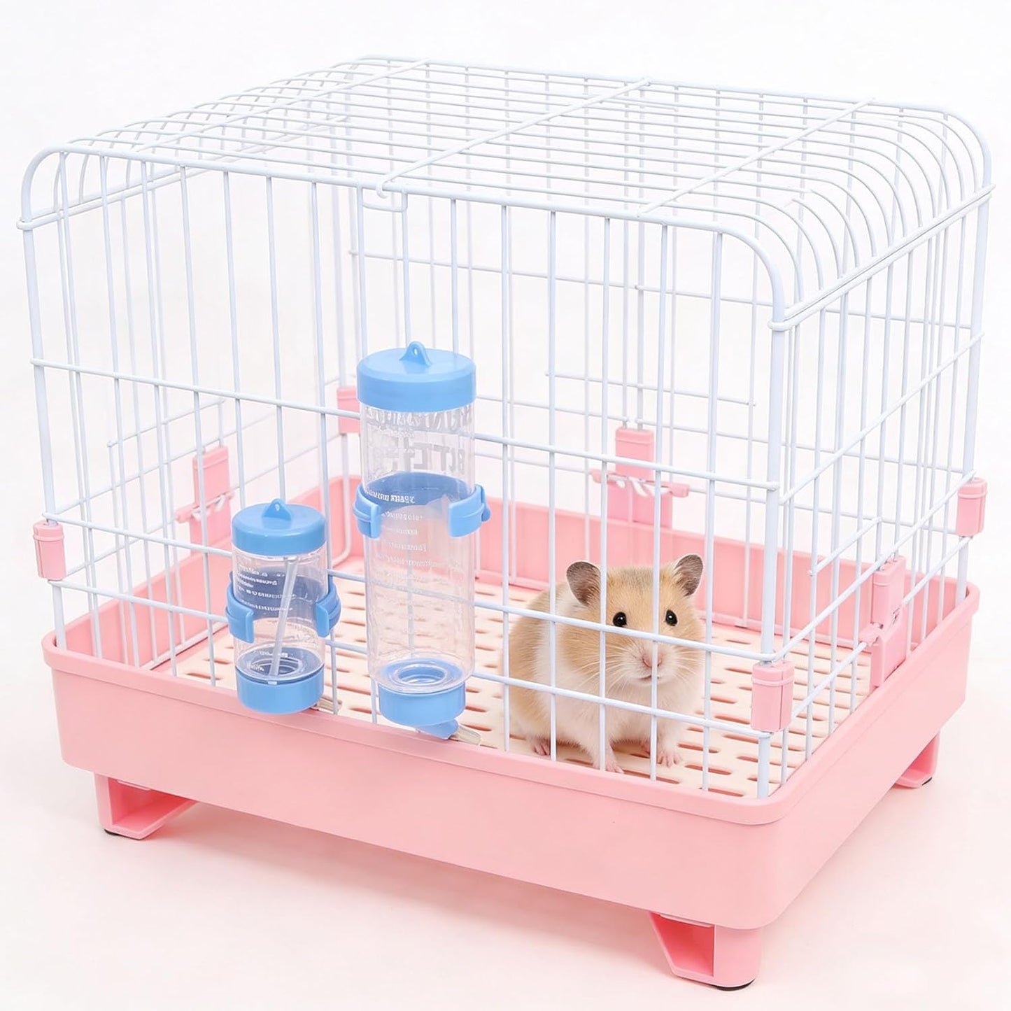 Allzone 3 PCS Hamster Water Bottles, No Drip Hanging Water Feeder Dispenser, Hanging Hamster Bottle for Guinea Pigs, Chinchillas, Rabbits