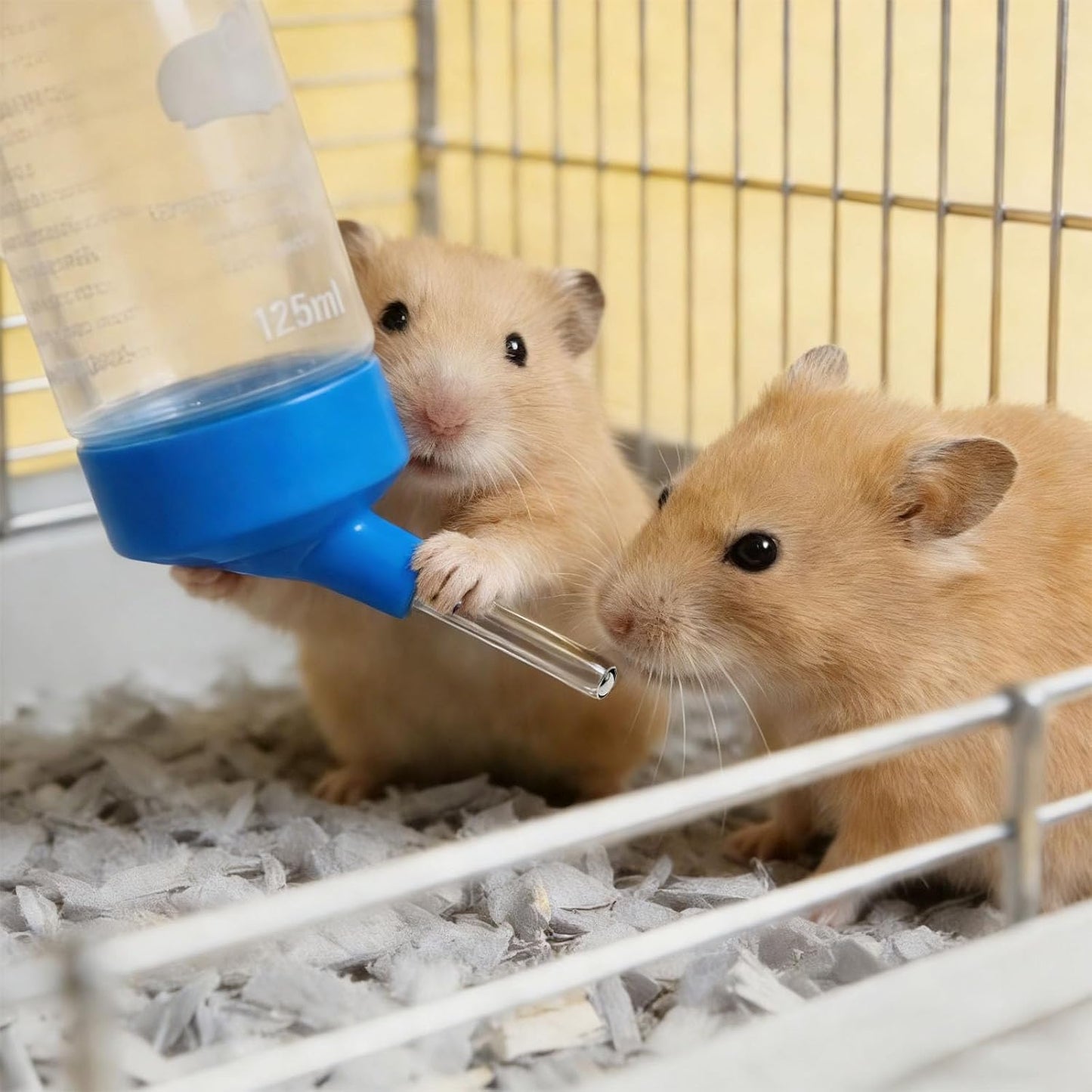 Allzone 3 PCS Hamster Water Bottles, No Drip Hanging Water Feeder Dispenser, Hanging Hamster Bottle for Guinea Pigs, Chinchillas, Rabbits