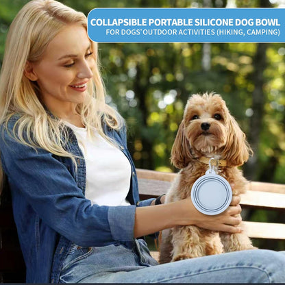 Collapsible Dog Bowl Silicone, 2Pack Macaron Color Pet Travel Bowls | Foldable Water Feeder Dish for Small to Large Dogs Cat Walking Hiking Camping (Macaron Light Green and Light Yellow, Small)