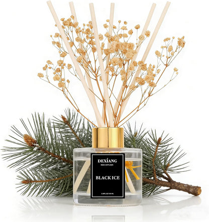 Reed Diffuser Set,3.38 fl oz (100 ml) - Lemon Verbena Oil Diffusers with 6 Reed Sticks for Bathroom Shelf Decor