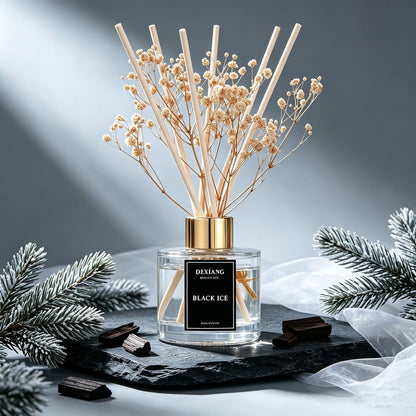 Reed Diffuser Set,3.38 fl oz (100 ml) - Lemon Verbena Oil Diffusers with 6 Reed Sticks for Bathroom Shelf Decor