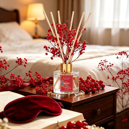 Reed Diffuser Set,3.38 fl oz (100 ml) - Lemon Verbena Oil Diffusers with 6 Reed Sticks for Bathroom Shelf Decor