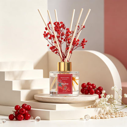 Reed Diffuser Set,3.38 fl oz (100 ml) - Lemon Verbena Oil Diffusers with 6 Reed Sticks for Bathroom Shelf Decor
