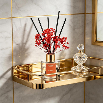 Reed Diffuser Set,3.38 fl oz (100 ml) - Lemon Verbena Oil Diffusers with 6 Reed Sticks for Bathroom Shelf Decor