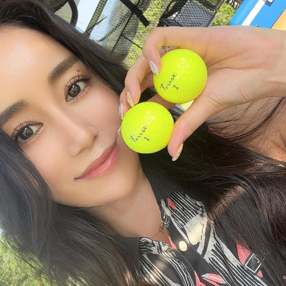 Balls - Aurora & Rosa Crystal Urethane Series | Eye-Catching & Easy to Spot | Maximum Distance, Soft Feel, Straight Flight, & Greenside Control | Blue, Orange, Pink, Yellow | 12 or 48 Balls