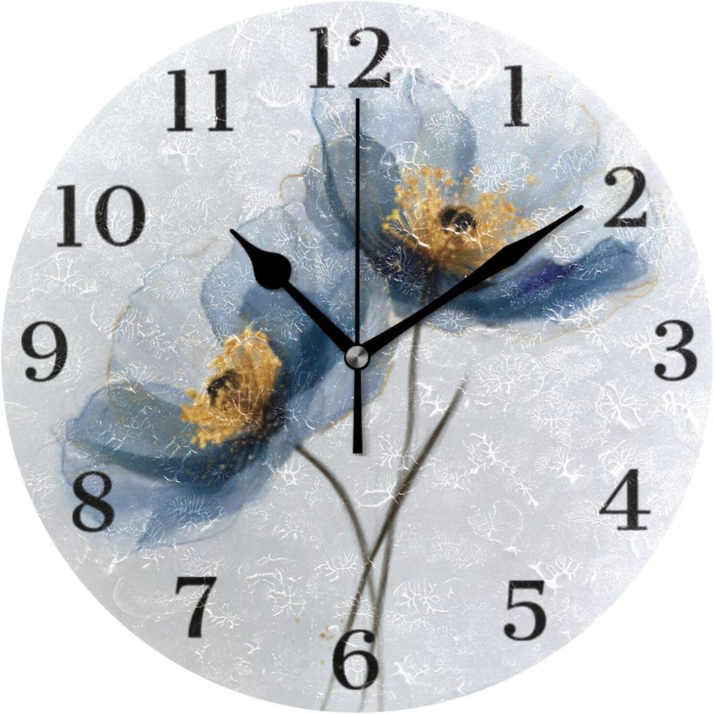 Lemon Yellow Wall Clock Silent Non-Ticking Battery Operated Clocks 9.5 Inch for Kitchen Home Living Room
