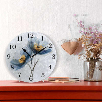 Lemon Yellow Wall Clock Silent Non-Ticking Battery Operated Clocks 9.5 Inch for Kitchen Home Living Room