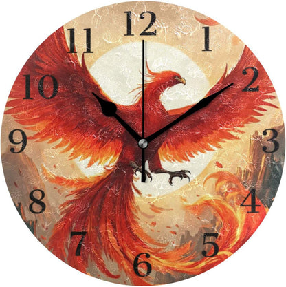 Lemon Yellow Wall Clock Silent Non-Ticking Battery Operated Clocks 9.5 Inch for Kitchen Home Living Room