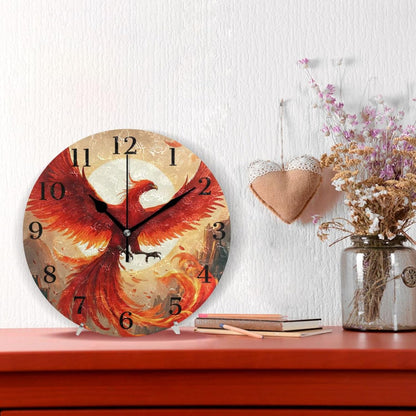 Lemon Yellow Wall Clock Silent Non-Ticking Battery Operated Clocks 9.5 Inch for Kitchen Home Living Room