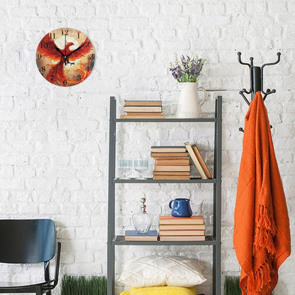 Lemon Yellow Wall Clock Silent Non-Ticking Battery Operated Clocks 9.5 Inch for Kitchen Home Living Room