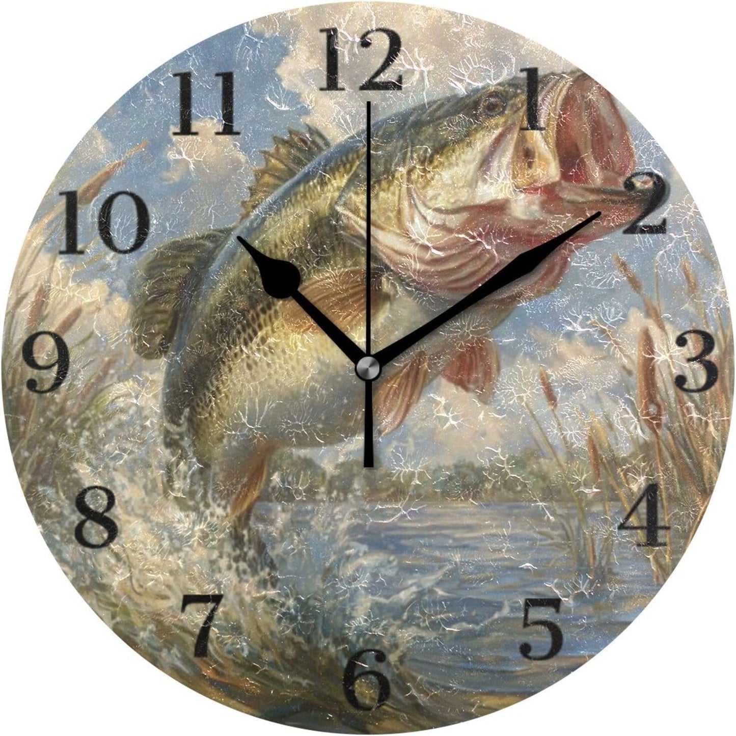 Lemon Yellow Wall Clock Silent Non-Ticking Battery Operated Clocks 9.5 Inch for Kitchen Home Living Room