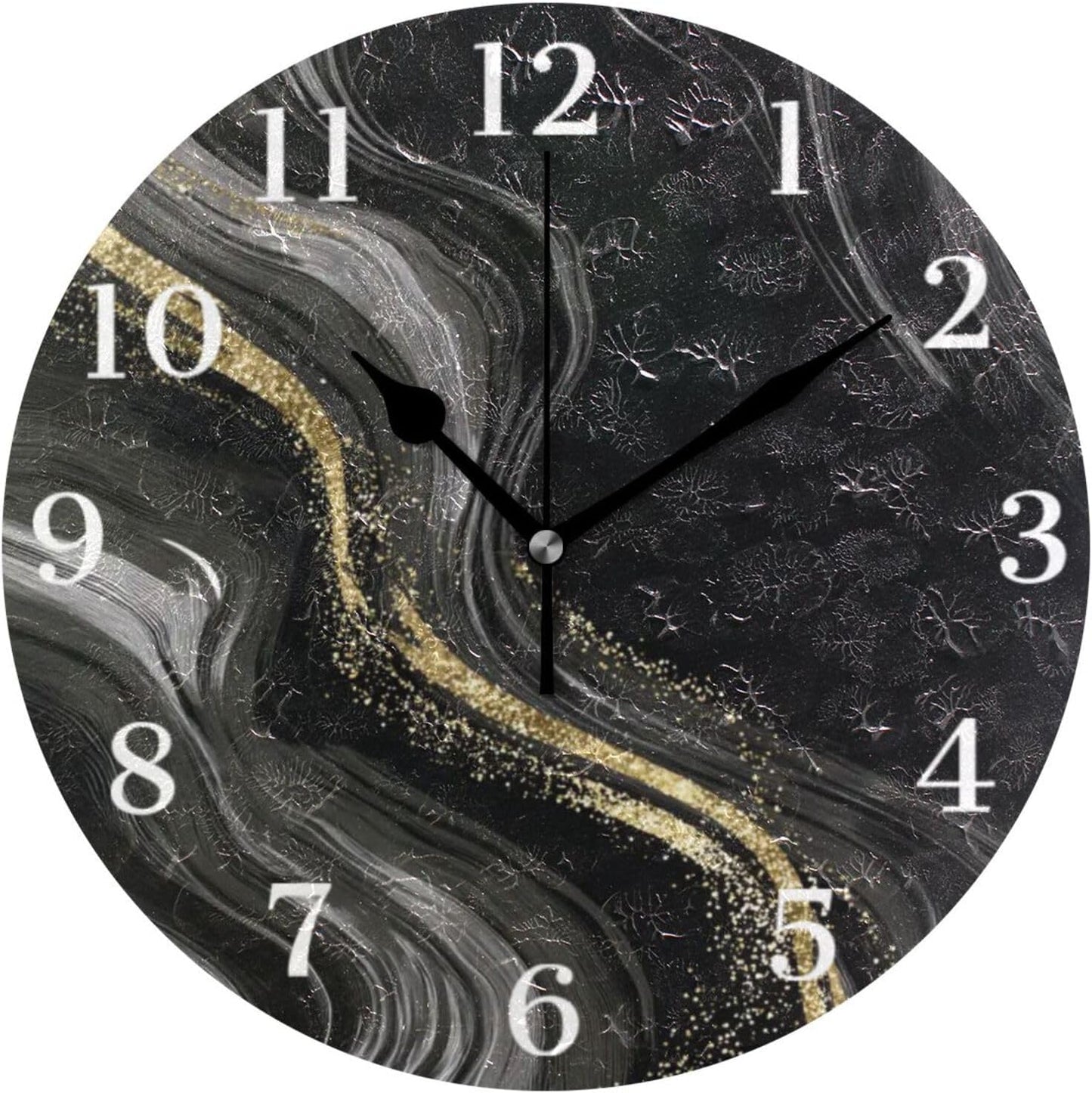 Lemon Yellow Wall Clock Silent Non-Ticking Battery Operated Clocks 9.5 Inch for Kitchen Home Living Room