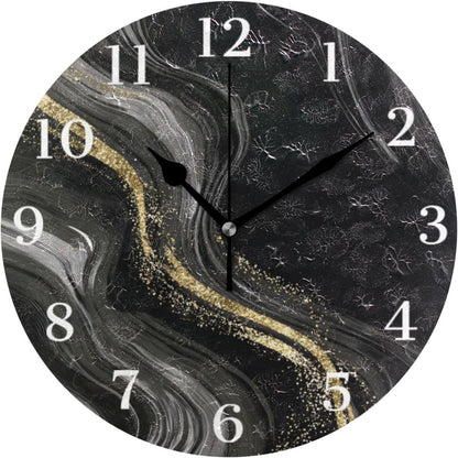 Lemon Yellow Wall Clock Silent Non-Ticking Battery Operated Clocks 9.5 Inch for Kitchen Home Living Room