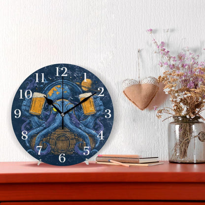 Lemon Yellow Wall Clock Silent Non-Ticking Battery Operated Clocks 9.5 Inch for Kitchen Home Living Room
