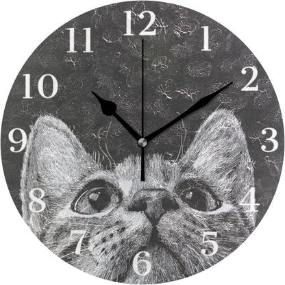 Lemon Yellow Wall Clock Silent Non-Ticking Battery Operated Clocks 9.5 Inch for Kitchen Home Living Room