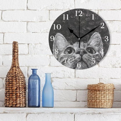 Lemon Yellow Wall Clock Silent Non-Ticking Battery Operated Clocks 9.5 Inch for Kitchen Home Living Room