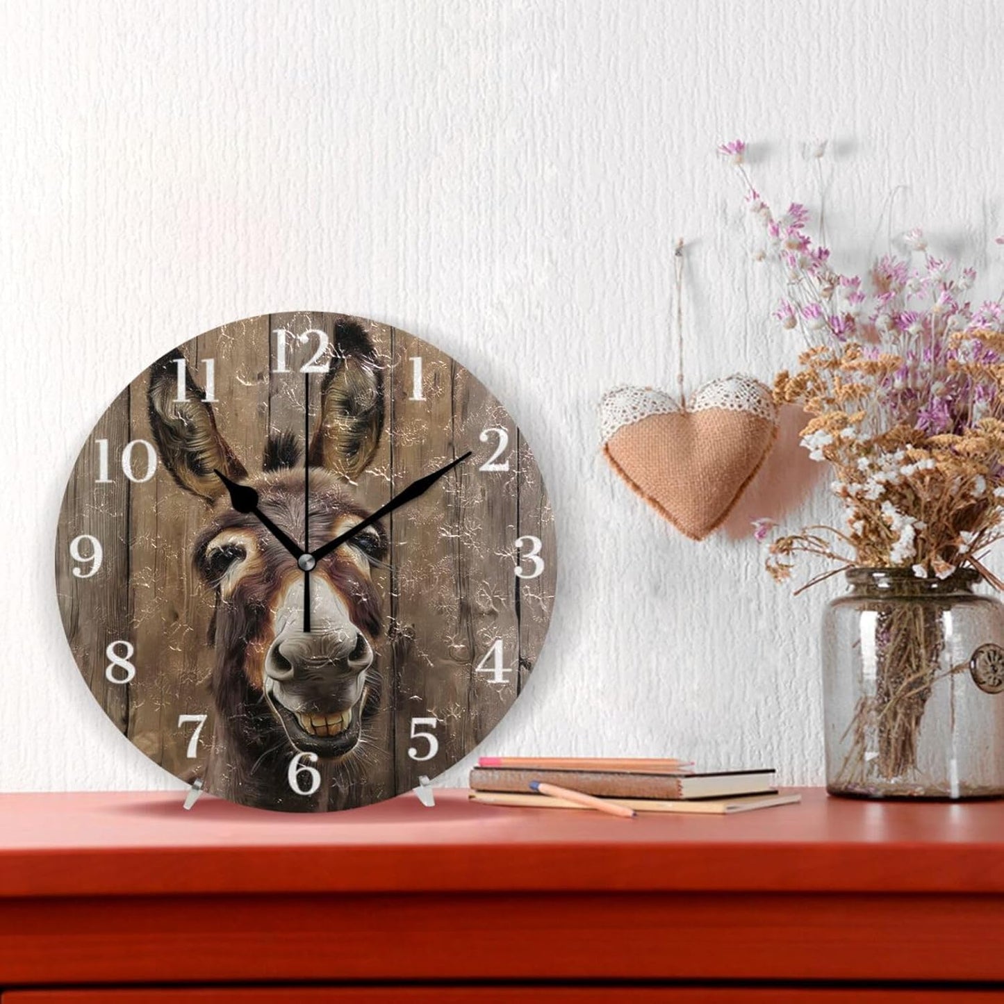 Lemon Yellow Wall Clock Silent Non-Ticking Battery Operated Clocks 9.5 Inch for Kitchen Home Living Room