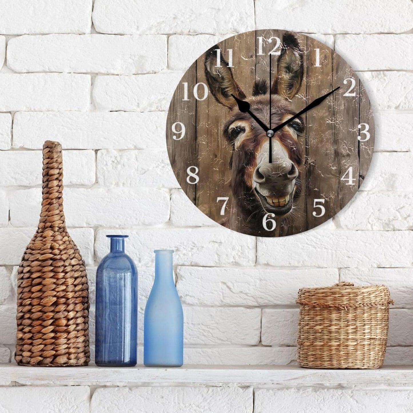 Lemon Yellow Wall Clock Silent Non-Ticking Battery Operated Clocks 9.5 Inch for Kitchen Home Living Room