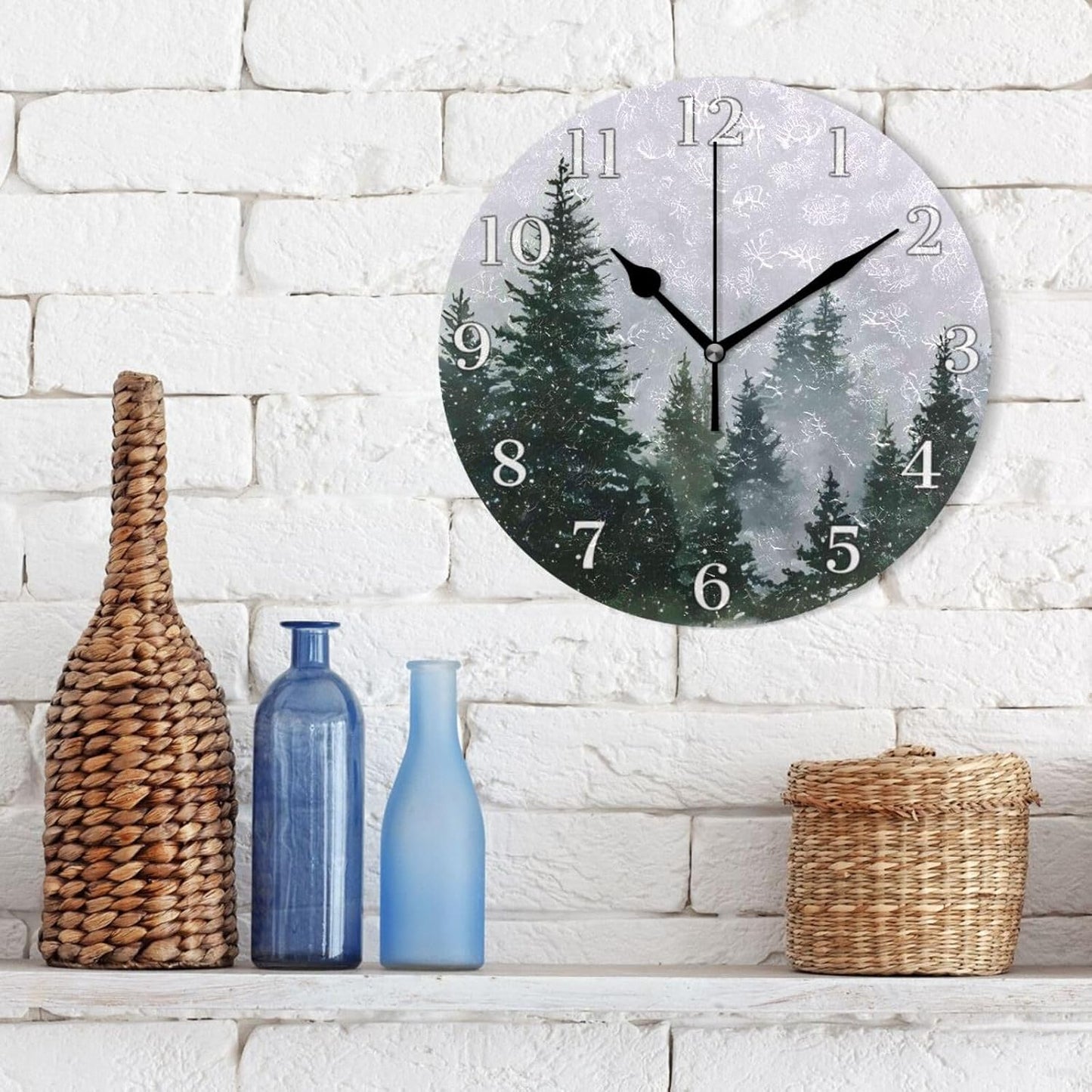 Lemon Yellow Wall Clock Silent Non-Ticking Battery Operated Clocks 9.5 Inch for Kitchen Home Living Room