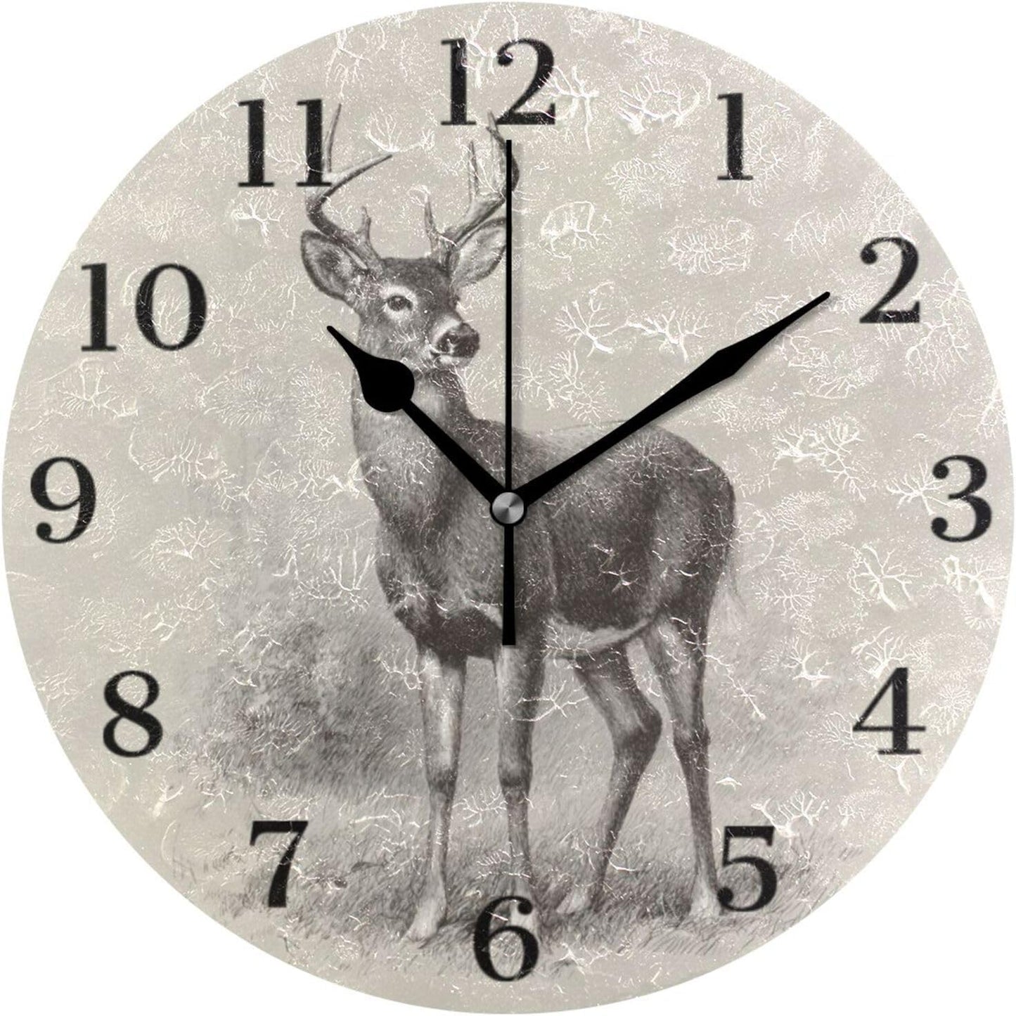 Lemon Yellow Wall Clock Silent Non-Ticking Battery Operated Clocks 9.5 Inch for Kitchen Home Living Room