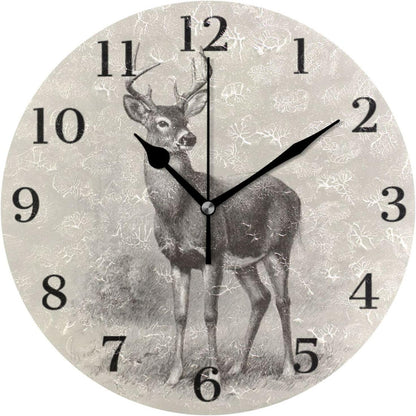 Lemon Yellow Wall Clock Silent Non-Ticking Battery Operated Clocks 9.5 Inch for Kitchen Home Living Room