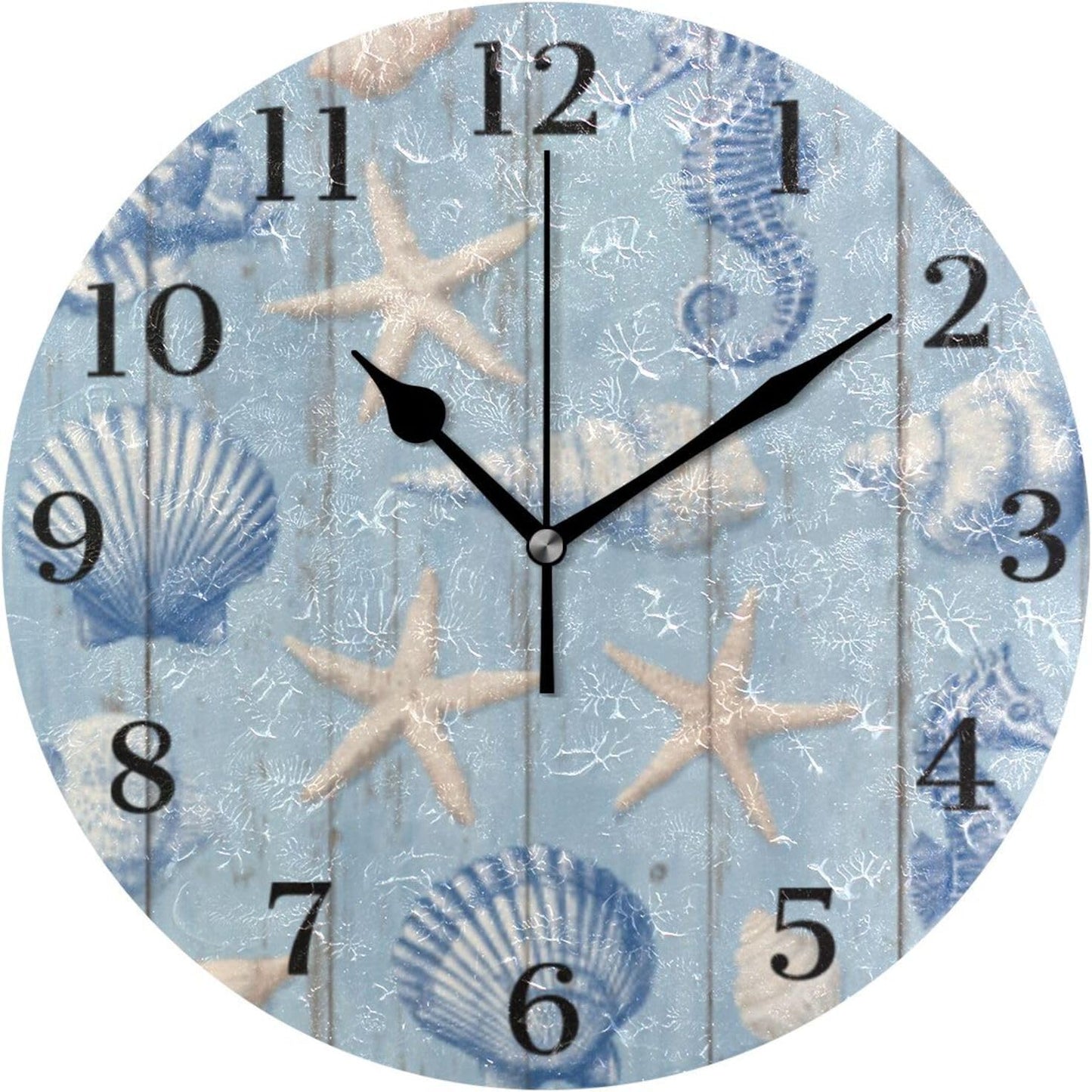 Lemon Yellow Wall Clock Silent Non-Ticking Battery Operated Clocks 9.5 Inch for Kitchen Home Living Room