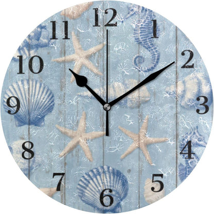 Lemon Yellow Wall Clock Silent Non-Ticking Battery Operated Clocks 9.5 Inch for Kitchen Home Living Room