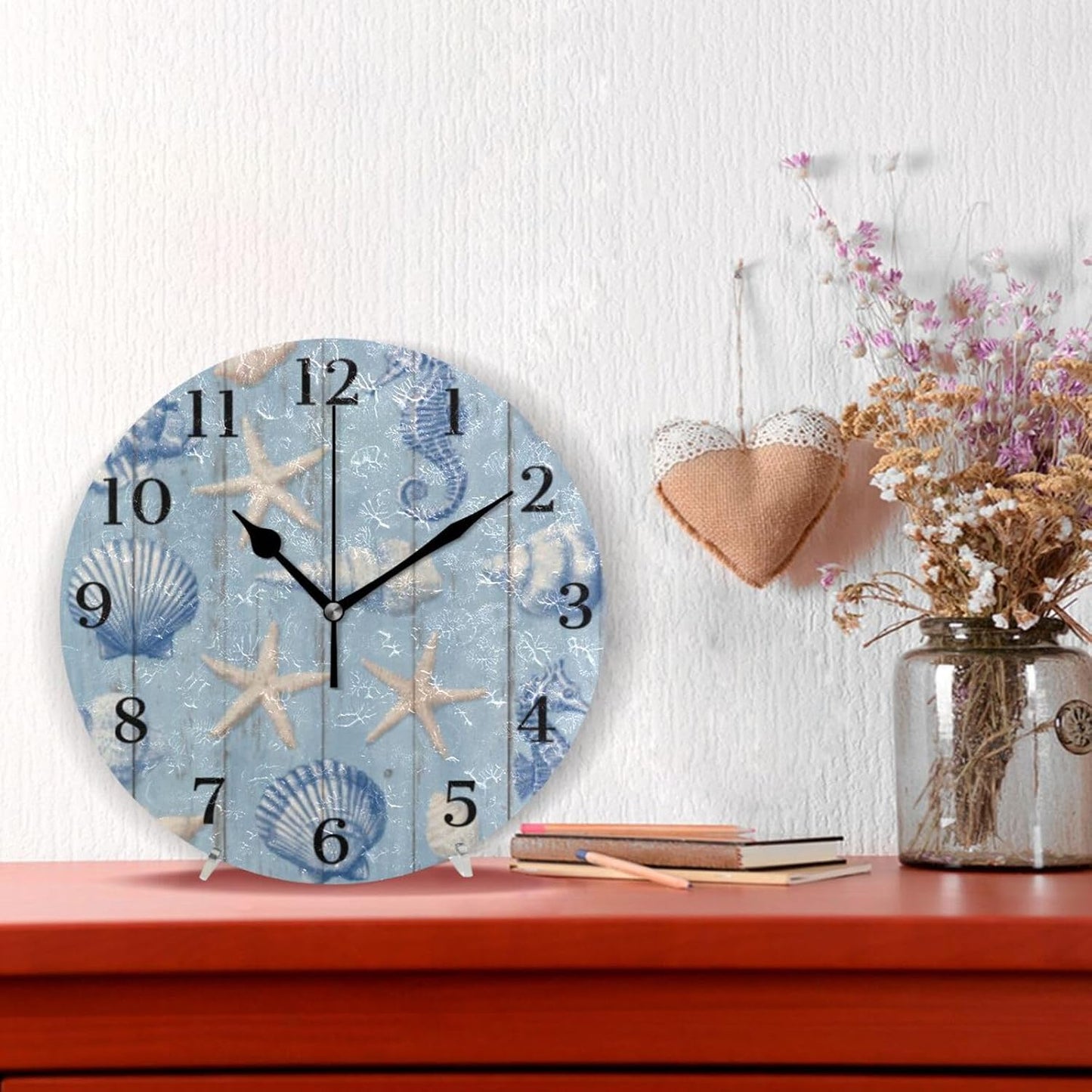 Lemon Yellow Wall Clock Silent Non-Ticking Battery Operated Clocks 9.5 Inch for Kitchen Home Living Room