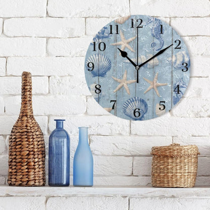 Lemon Yellow Wall Clock Silent Non-Ticking Battery Operated Clocks 9.5 Inch for Kitchen Home Living Room