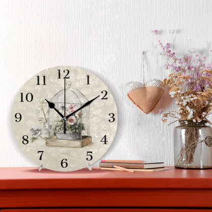 Lemon Yellow Wall Clock Silent Non-Ticking Battery Operated Clocks 9.5 Inch for Kitchen Home Living Room
