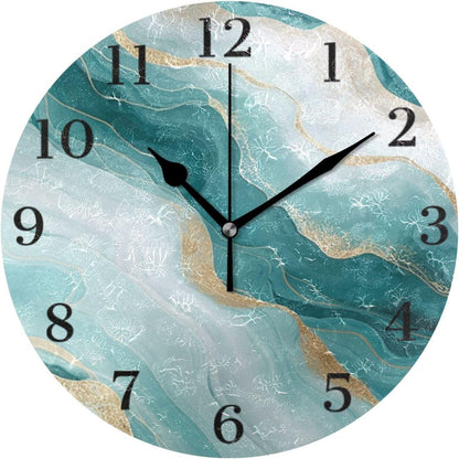 Lemon Yellow Wall Clock Silent Non-Ticking Battery Operated Clocks 9.5 Inch for Kitchen Home Living Room