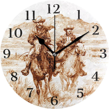 Lemon Yellow Wall Clock Silent Non-Ticking Battery Operated Clocks 9.5 Inch for Kitchen Home Living Room