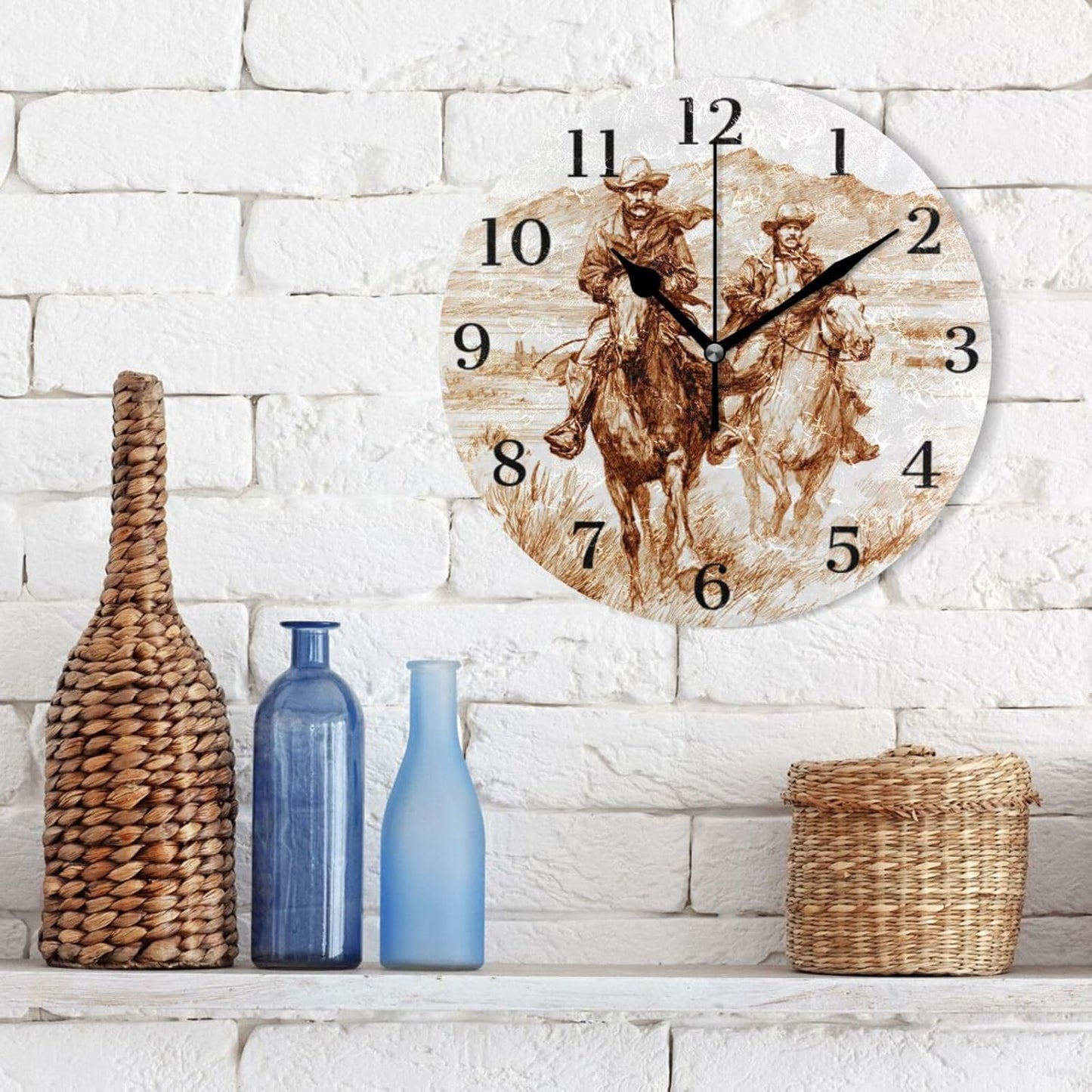 Lemon Yellow Wall Clock Silent Non-Ticking Battery Operated Clocks 9.5 Inch for Kitchen Home Living Room